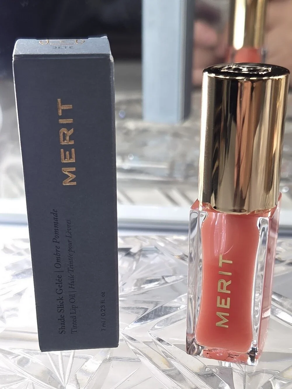 MERIT Shade Slick Gelée Tinted Lip Oil Jeté 7ml With Box